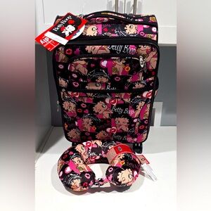 Betty Boop Luggage and neck pillow